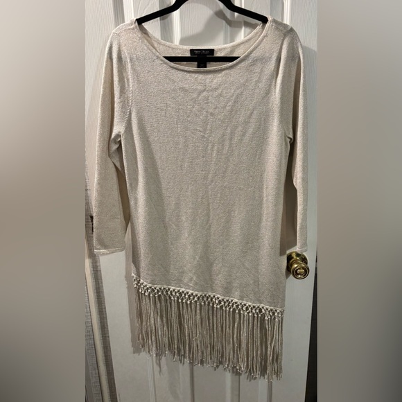 White House Black Market Tops - White House Black Market Shimmering Cream Top